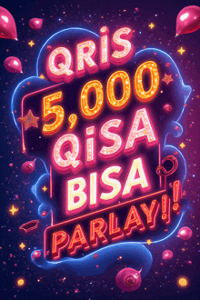 a sign that says qris 5,000 qisa bisa parlay