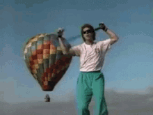 Hot Air Balloon Exercise GIF - Hot Air Balloon Exercise Man GIFs
