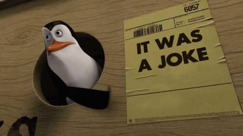 Joke Jk GIF - Joke Jk Penguin GIFs