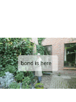 a picture of a man in a garden with the words bond is here below him