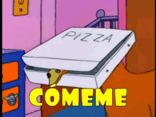 Perro Con Cara De Pizza GIF - Comeme Perro Los Simpson GIFs