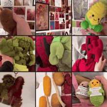 a collage of stuffed animals with one that says positive coins on it