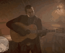 Guitar Playing Red Dead Redemption2 GIF - Guitar Playing Red Dead Redemption2 Bar Music GIFs