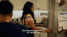 a woman says but i knew they were wrong so i ignored them