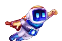 a cartoon character is flying through the air with the words otw bosku written above him