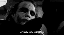 Joker Heath Ledger GIF - Joker Heath Ledger Lets Put A Smile On That Face GIFs