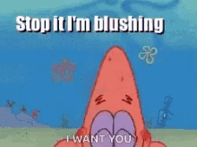 Blushing Spongebob GIF - Blushing Spongebob Patrick GIFs