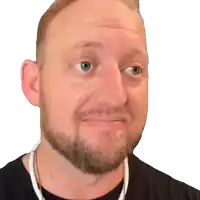 a man with a beard wearing a black shirt