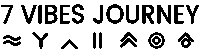 a black and white logo that says 7 vibes journey on it