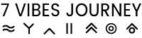 a black and white logo that says 7 vibes journey on it