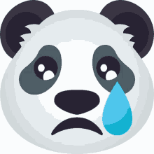 sad panda joypixels teary eyed im sad