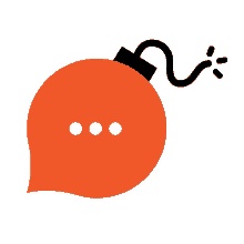 a red speech bubble with the words #öyle söyleme written on it