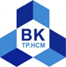 a logo for bk tp.hcm is shown on a white background