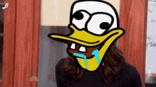 a woman with a duck face on her face