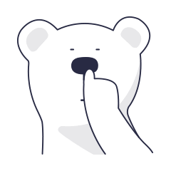 Polar Bear Picking Nose Sticker - Polar Bear Picking Nose Cartoon Stickers