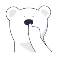 Polar Bear Picking Nose Sticker - Polar Bear Picking Nose Cartoon Stickers
