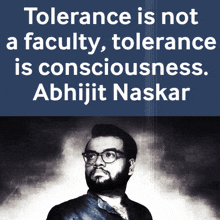 a poster that says tolerance is not a faculty