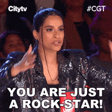 You Are Just A Rock-star Lilly Singh GIF - You Are Just A Rock-star Lilly Singh Canada'S Got Talent GIFs