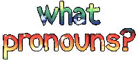 Pronouns Glitter Text Sticker