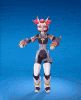 a cartoon character with red hair and a pink mohawk