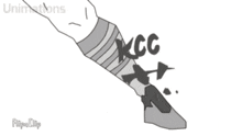 a black and white drawing of a person with the word animations on the bottom left