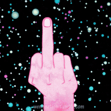 Sparkling Fuck You GIF - Sparkling Fuck You Middle Finger GIFs