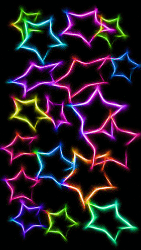neon stars wallpaper
