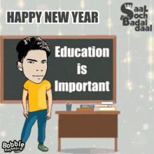 Happy New Year Santosh GIF - Happy New Year Santosh Dawar GIFs