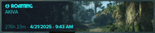 a sign that says roaming on it with a picture of a jungle