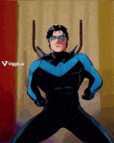a cartoon of a man in a superhero costume with the words viggle.ai visible in the corner