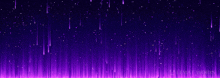 a purple background with purple lines and stars falling