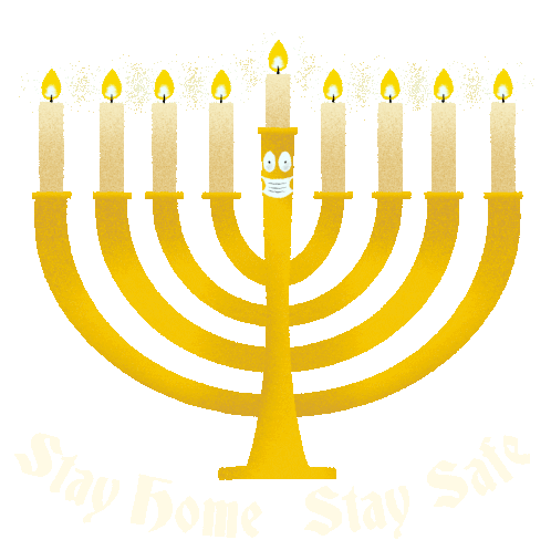 Menorah Jewish Sticker - Menorah Jewish Hanukkah Stickers