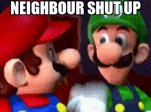 Neighbour Shut Up Mid Crew Music Lore GIF - Neighbour Shut Up Mid Crew Music Lore Mario Luigi Shut Up GIFs