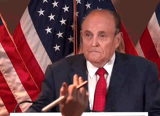 Rudy Giuliani Flop Sweat GIF - Rudy Giuliani Flop Sweat Hair Dye GIFs