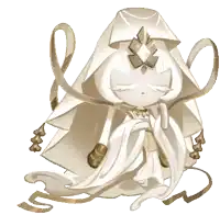 a cartoon character is wearing a white robe and has a diamond on her forehead