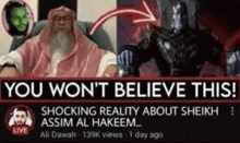 a shocking reality about sheikh assim al hakeem is being shown