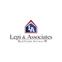 a logo for lepi & associates real estate services is shown