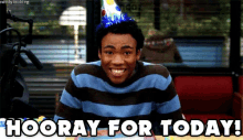 community donald glover troy barnes hooray for today thumbs up