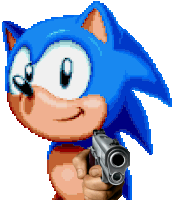 Gun Sonic Sticker - Gun Sonic Meme Stickers