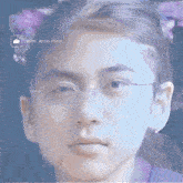 a close up of a person 's face with the words made with pika on the bottom