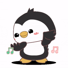 cute penguin dancing just dance music