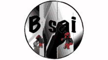 a logo for the bisai community server with a circle in the middle