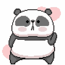 panda dance cute heart fat