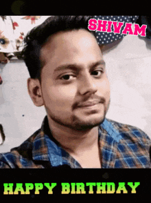 a picture of a man with the name shivam on the bottom