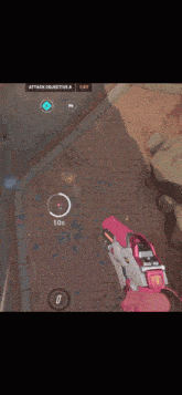 a screenshot of a video game with the attack objective a displayed