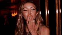 Fashion Week GIF - Gigi Hadid Blowing Kisses Kiss GIFs