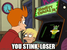 You Stink Loser Futurama GIF - You Stink Loser Futurama Space Pilot 3000 GIFs
