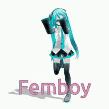Hatsune Miku Femboy GIF