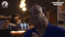 a paramount network ad for marriage rescue shows a man clapping