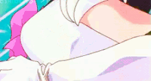 a close up of a person 's legs in a cartoon with a heart shaped foot .